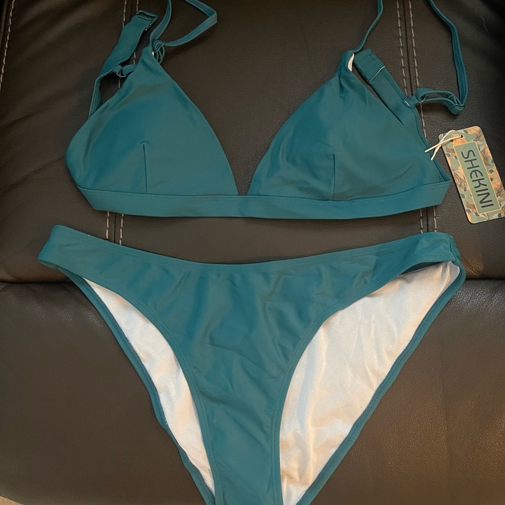 SHEKINI Teal Bikini Set
